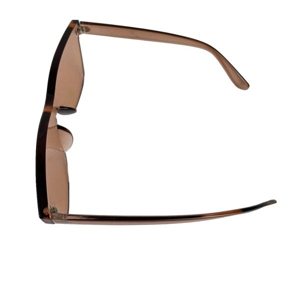 Sunglasses Sun Glasses Women's Shades Rimless Plastic Brown Vacation Summer Pool - Picture 9 of 16